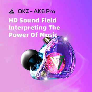 QKZ AK6 PRO Ear Fülhallgató Sport Sztereó Levehető a Mikrofon Mobil Telefon zajszűrő Fülhallgató Futó Fülhallgató