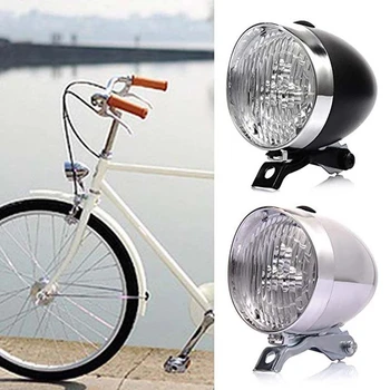Retro 3 LED-es MTB Kerékpár Lámpa Vízálló Kerékpár Fej Fény Első Lámpa Út Lámpa Konzol Hegyi Kerékpározás Tartozékok