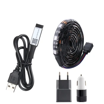 RGB Led Szalag Szett PC 5050 Vízálló Autós USB 5V-os Led-es Világítás Csík Állítsa be az RGB TV-Bluetooth-kompatibilis Szalag Lámpa Vezérlő