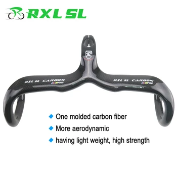 RXL SL Szén-Road Kerékpár Kormány 3K Fényes Integrált Kormány Szár Ultrakönnyű T700 Kerékpár Csepp Bár