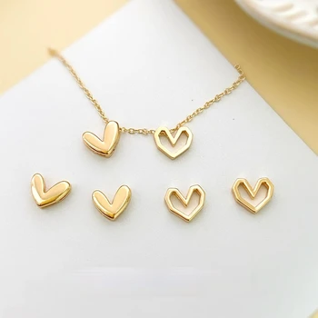 Réz bevonatú 18K arany szerelem ékszerek anyag DIY egyszerű szív kulcscsont lánc nyaklánc, karkötő, kézzel készített ékszerek, kiegészítők