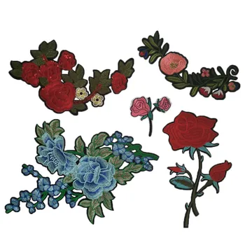 Rózsa virág hímzéssel, hölgyeim applied DIY lehet varrni, s vasalt ruha, kézműves kellékek anyag kiegészítők 1DB eladó