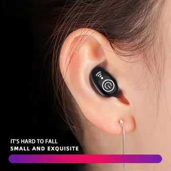 S650 Mini Vezeték nélküli Fejhallgató zajszűrős Bluetooth-kompatibilis Fejhallgató Sztereó Kihangosító Headset TWS Fülhallgató Mikrofonnal
