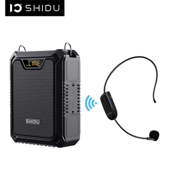 SHIDU 30W Hordozható IPX6 Vízálló Hang Erősítő Vezeték nélküli Mikrofon Bluetooth Hangszóró Tanárok idegenvezető M1000