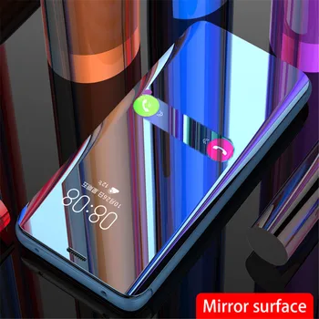 Smart View Mirror Flip bőrtok Xiaomi Redmi Megjegyzés 10 5G 10 Note10 Pro alapvetően A Xiomi Vörös Mi Note10pro Note10s 10pro