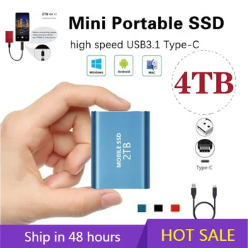 solid state külső meghajtó USB 3.1 C Típusú SSD 2tb külső merevlemez Asztali Laptop