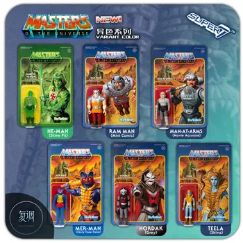 Super7 az Univerzum ura he-man-Anime Figurák 3.75 hüvelyk Gyűjthető figurák Ajándék Halloween Játékok