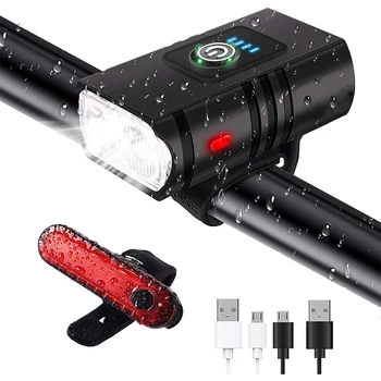 T6 LED Kerékpár Lámpa Esővédő USB Töltés LED Kerékpáros Világítás Első Lámpa, Fényszóró Ultrakönnyű Alumínium Zseblámpa Kerékpár Lámpa
