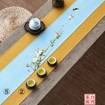Tea mat vízálló vászon táblázat zászló Kínai Zen pamut ágynemű teaszertartás ruhával művészeti teás készlet párna high-end tea terítő