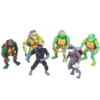 Teenage Mutant Ninja Turtles ábra Leo Raph Mike Ne anime figurát Teknős együttes fellépés ábra PVC anyag ajándékok gyerekeknek