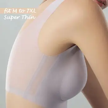 Thai Latex Fehérnemű Melltartó, Női Plus Size M-7XL Push Up Bralette Varrat nélküli Melltartó Top Bh Kényelem Hűtés Gyűjti, rázkódásálló Pad