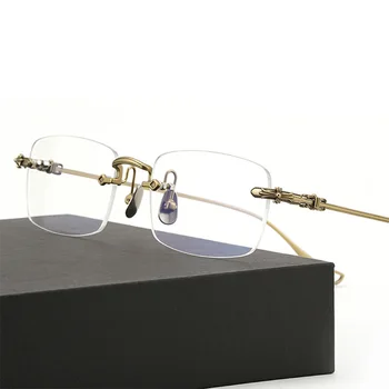 Tiszta Titán Keret Nélküli Szemüveget Keret Férfiak Rövidlátás Optikai Szemüveg Keretek Női Luxuyr Márka Keret Nélküli Szemüveg