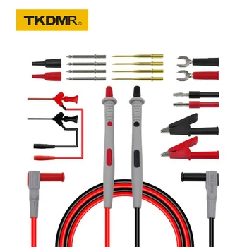TKDMR Multiméter szondák által cserélhető tűk teszt vezet, a készletek szonda digitális multiméter kábel feeler a multiméter vezeték tippek