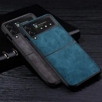 Tok Samsung Galaxy Z Flip 3 5G Flip 3 Luxus Bőr Puha Fedél Telefon Samsung Galaxy Z Flip3 Sejt Telefon Ütésálló-Ügy
