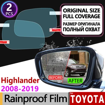 Toyota Highlander 2008-2019 XU40 XU50 Kluger Teljes Borító Anti-Köd Film Visszapillantó Tükör Esővédő Anti-Köd Filmek Tartozékok