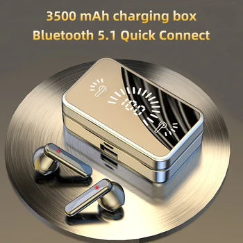 TWS Bluetooth 5.1-Es Vezeték nélküli Fejhallgató 3500mAh Töltés Doboz HIFI Sztereó Hang IPX7 Vízálló Sport Fülhallgató Mikrofonnal