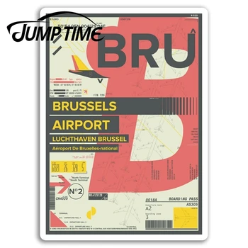 Ugrás Idő Brussels Airport Vinyl Matricák Belgium Matrica Laptop Bőrönd Vízálló Kiegészítők, Autó Lökhárító Ablak Matrica