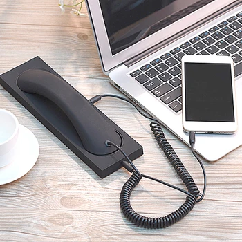 Univerzális Retro telefonkagyló Készülék Okostelefon Hívás Fülhallgató 3,5 mm-es Vezetékes Telefon Mikrofon