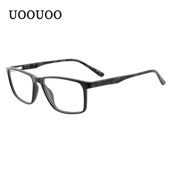 UOOUOO anti blue ray szemüveges férfi-acetát optikai keret férfiak fotó szürke számítógépes játékokhoz szemüveg uv 400 védelem szemüveg 6118A