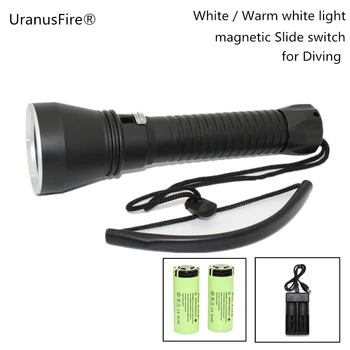 Uranusfire UF-P70 Taktikai Zseblámpa XHP70 LED Nagy Fényerő Búvárkodás Fény 4000 Lumen Állítható Lanterna a Búvárok számára