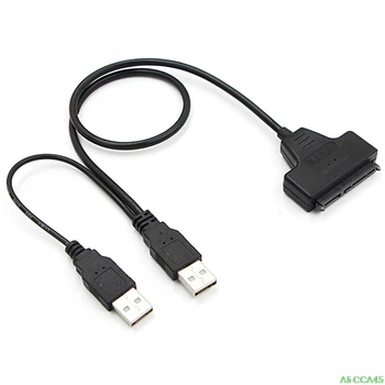 USB 2.0 SATA 7+15Pin Adapter Átalakító Kábel, 2,5 hüvelykes HDD Laptop Merevlemez-Merevlemez-Meghajtót a Számítógép Kábelek Csatlakozók Magas Minőség