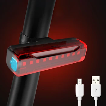 USB Újratölthető Hátsó Kerékpár Lámpa Vízálló MTB Országúti Kerékpár Hátsólámpa jól látható Piros LED hátsó Lámpa Kerékpár Hátsó Lámpa