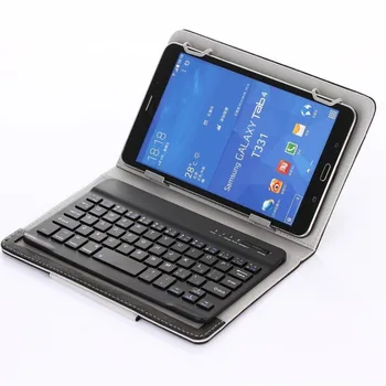 Vezeték nélküli Bluetooth Billentyűzet PU Bőr Állvány tok Samsung S3 Galaxy Tab 9.7 T820 T825 tabletta Univerzális Fedél+toll+OTG