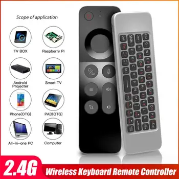 W3 2.4 G Wireless Hang Air Egér, Távirányító Mini Billentyűzet Android TV BOX/Windows, Mac OS/Linux Giroszkóp Távirányító