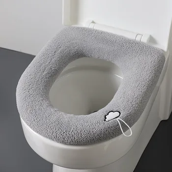 Wc üléspárna háztartási téli vastag plüss wc párna wc fedelét fourseasons általános plusvelvettoiletseatringcushion