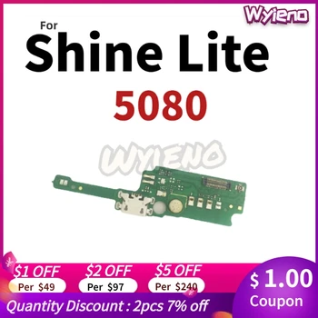 Wyieno Töltő Port Igazgatóság Alcatel Ragyog Lite 5080 5080U 5080X Micro USB Töltő Csatlakozó Flex Kábel Követés