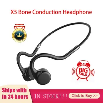 X5 csontvezetéses Fejhallgató Sport Futó IPX8 Vízálló Bluetooth-kompatibilis 5.0 Fülhallgató Vezeték nélküli Fülhallgató Mikrofon