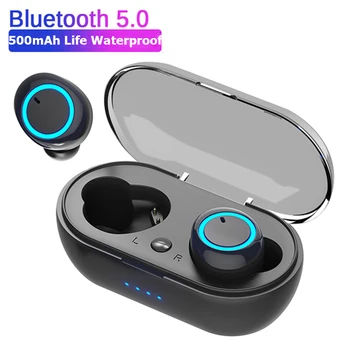 Y50 TWS Bluetooth Fülhallgató Vezeték nélküli 5.0 Sztereó Fejhallgató, Fülhallgató Fülhallgató, Stereo Gaming Headset, Töltő a Dobozban Minden Telefon