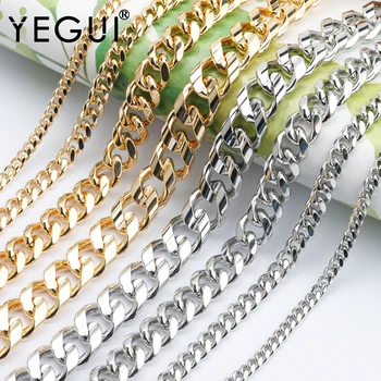 YEGUI C155,diy lánc,18k aranyozott,a 0,3 mikron,réz, fém,aranyozott,ékszer készítés,diy karkötő, nyaklánc,1m/sok