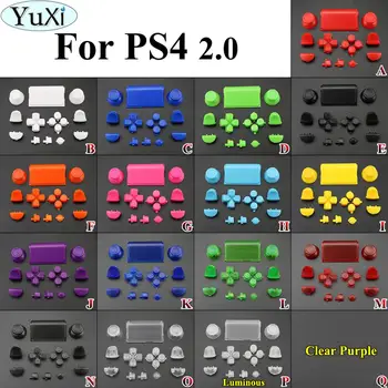 YuXi 2.0 Verzió Teljes Készlet Gombok Kap pótalkatrészek a Sony PS4 Vezérlő R2 L2 L1 R1 Trigger Gombok Játék Tartozékok