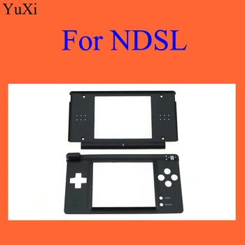 YuXi Fekete Műanyag Felső Felső / Alsó LCD Képernyő Keret NDSL Játék DS Lite Konzol Kijelző Ház Shell Replaceme