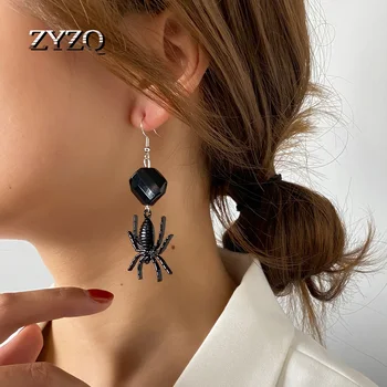 ZYZQ Neo-Gótikus Eltúlzott Pók Fülbevaló Női Punk Sötét Pók Kreatív Fülbevaló Új Halloween Ékszerek, Kiegészítők