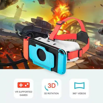 Állítható VR Szemüveg Illik A Nintendo Kapcsoló/NS OLED Játék Konzol 3D Szemüveg Kihangosító Gaming Headset Objektív Tartozék Készlet ÚJ