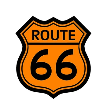 Észre Autópálya Jel Narancs Route 66 Autó Matrica Vízálló Autók Motorkerékpárok Külső Tartozékok Vinyl Matricák