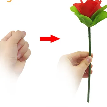 Összecsukható Rose Megjelenő Trükkök Virág Megjelenő Eltűnik Hirtelen Színpadon Virágok Sorozat Utca Illúzió Trükk Kellékek Játékok