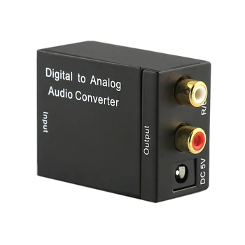 ÚJ Digitális-Analóg Audio Átalakító Digitális Optikai CoaxCoaxialToslink Analóg RCA L/R Audio Átalakító Adapter Erősítő