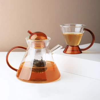 Új egy Csésze Tea Set hőálló Üveg Teát, Vizet, Füvet, Európai Stílusú Kávé, Tea, Fűtés, Hideg Vízforraló Bögre Magas Minőségű Tea