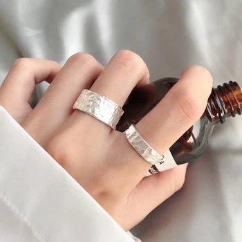 Új koreai Stílus Gyűrűk Nők Minimalista Divat Geometriai Mintás Ujját Tartozékok Állítható Pár Parti Ékszer Ajándék