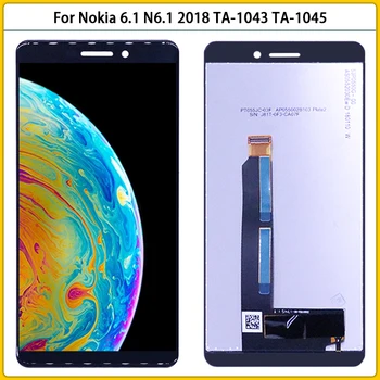 Új Nokia 6 LCD Érintőképernyős Nokia 6.1 N6.1 2018 TA-1000 TA-1043 TA-1045 LCD Kijelző Érintőképernyős Panel Digitalizáló Assemb