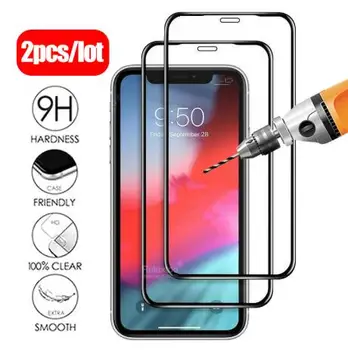 2db Edzett Üveg iphone 11 pro 3D Teljes borító Védő Glas képernyővédő fólia iphone 11 pro max 2019