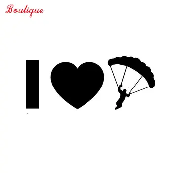 A szerelem ejtőernyős kreatív, szórakoztató, ablak, MŰANYAG matrica, valamint a vízálló burkolat karcolások az ejtőernyő autó PVC matrica 12,7 cm * 5.1 cm