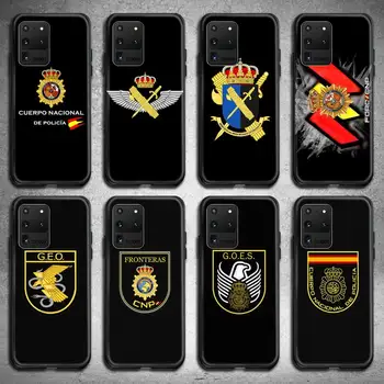 Spanyolország Országos Rendőr-logó Telefon tok Samsung Galaxy S21 Plus Ultra S20 FE M11 S8 S9 plusz S10 5G lite 2020