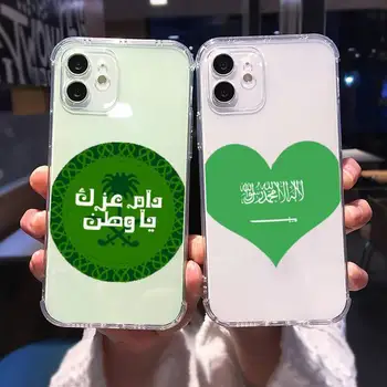 Szaúd-Arábia zászló Telefon tok iphone 13 12 11 8 7 plus mini x xs xr pro max Átlátszó, lágy
