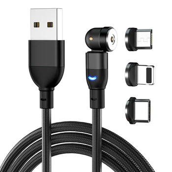 ZUIDID 540 ° Forgó Mágneses Kábel Töltés Mágnes Töltő Micro USB-C Kábel iPhone12 Pro XS Max Xiaomi USB Kábel