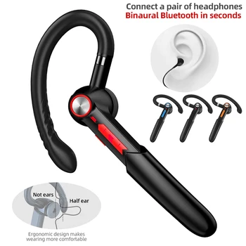 Új Bluetooth 5.0 Vezeték nélküli Headset Kihangosító hi-fi Vezeték nélküli Fülhallgató Ujjlenyomat-Touch Vízálló Lógó Fül Fülhallgató Mikrofon
